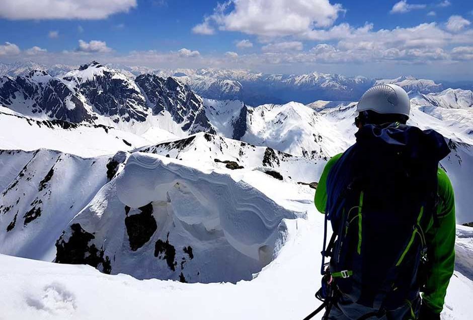 Caucasus mountain range and Mt. Kazbek