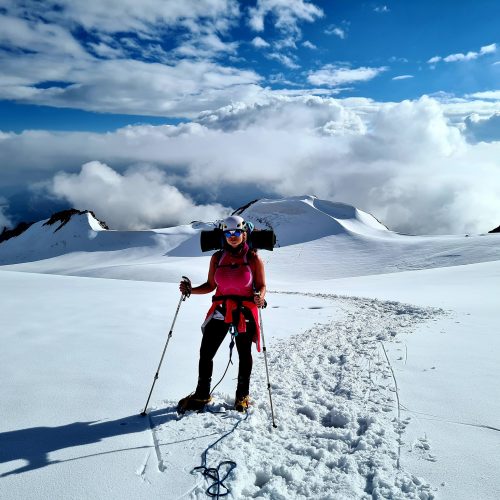 Mount kazbek Plato 4500 meter